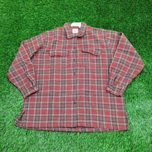 Vintage GAP Shirt Jacket Womens L/XL 24x28 Red Extra-Baggy Flannel